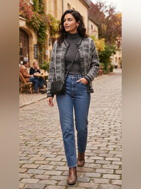 (#111) Vintage NOR’ EASTERLY Wool Blend Cardigan
